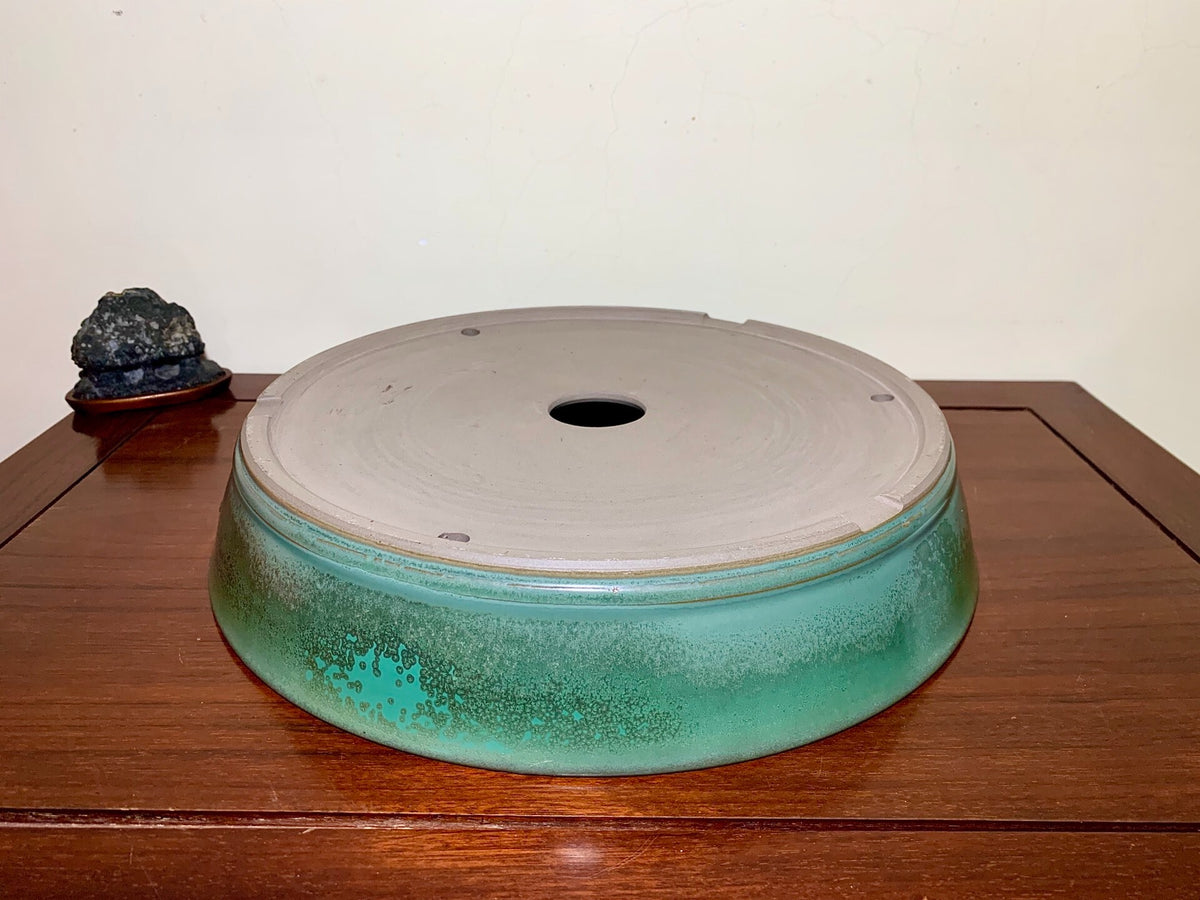 Kōsen Classic Cloth-Textured Glaze Perfect Circle Japanese Pot