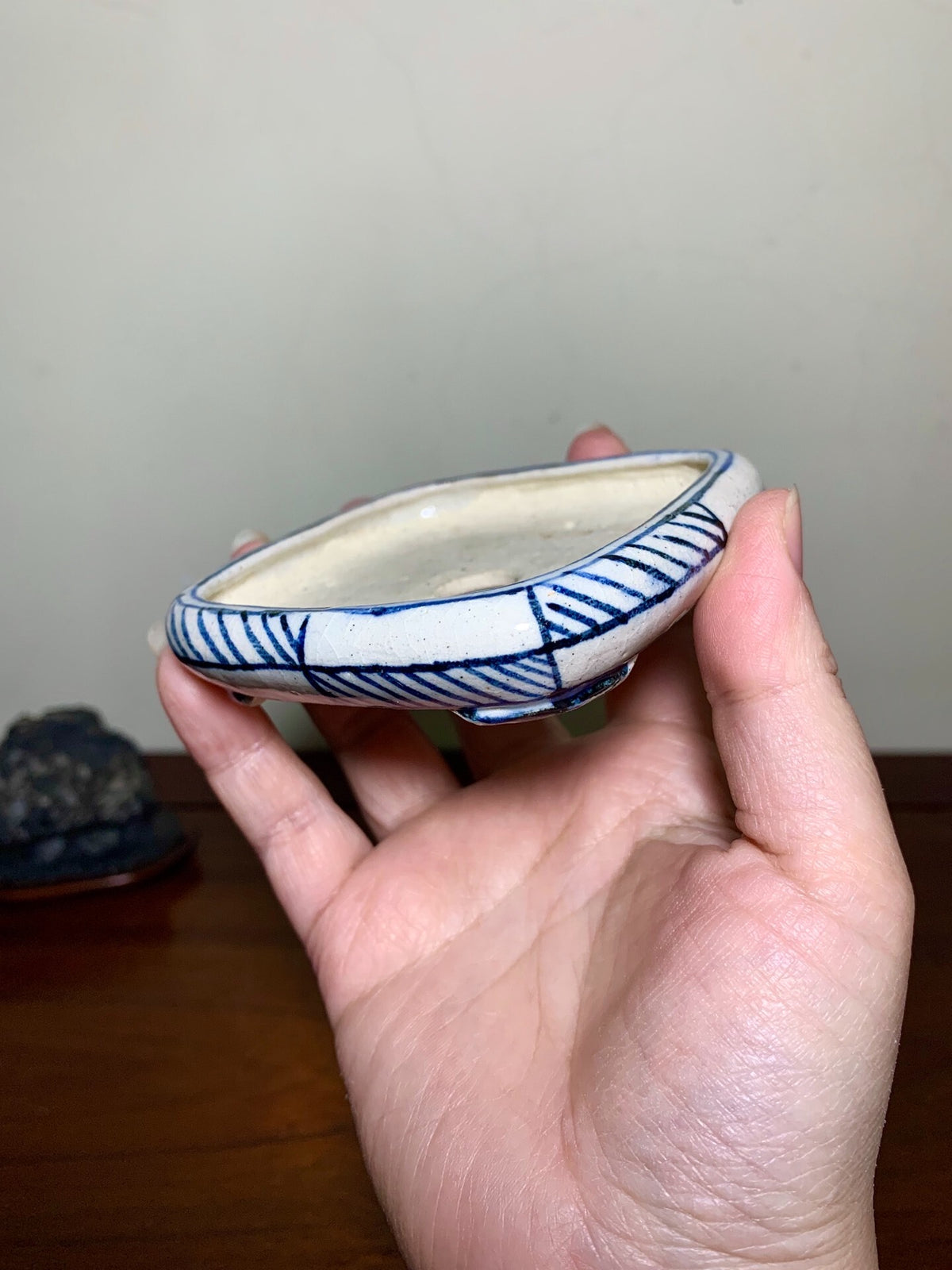 Hikoyamajin Enamelled Square Japanese Pot