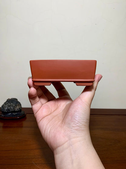 Bici Red Clay Lower Band Rectangular Japanese Pot