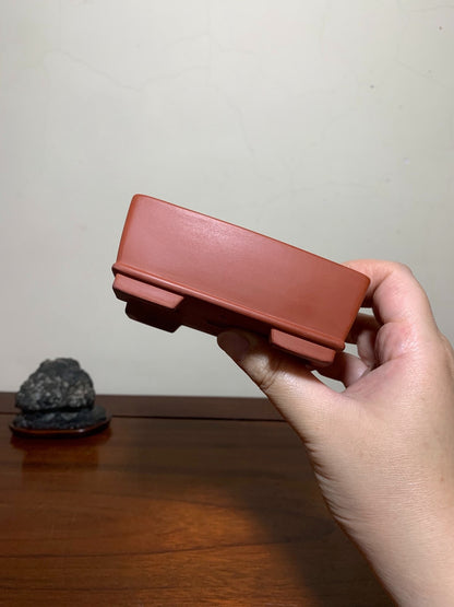 Bici Red Clay Lower Band Rectangular Japanese Pot