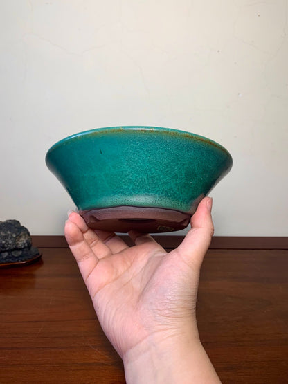 Matsuizan Aki Cloth-Textured Glaze Conical Pot