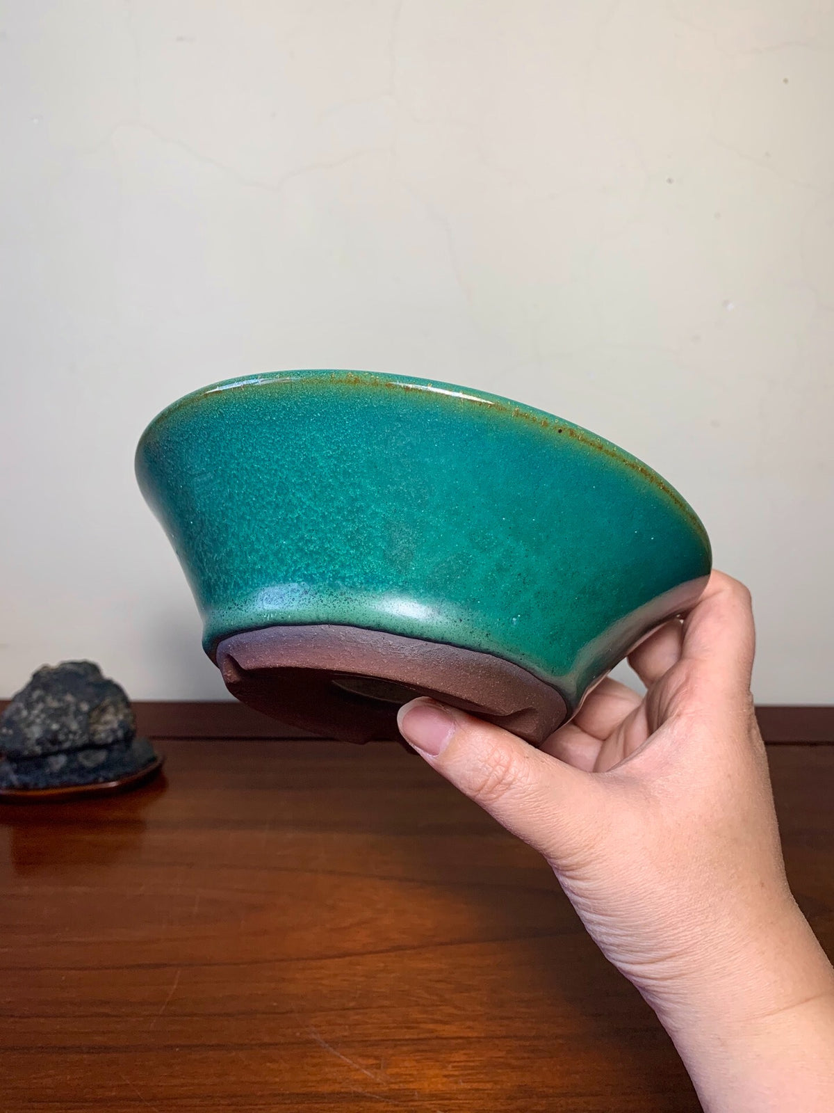 Matsuizan Aki Cloth-Textured Glaze Conical Pot
