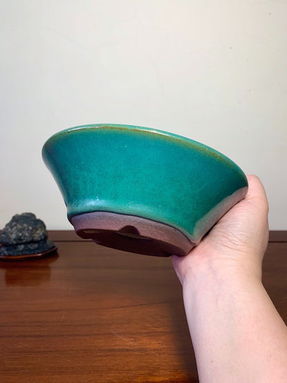Matsuizan Aki Cloth-Textured Glaze Conical Pot