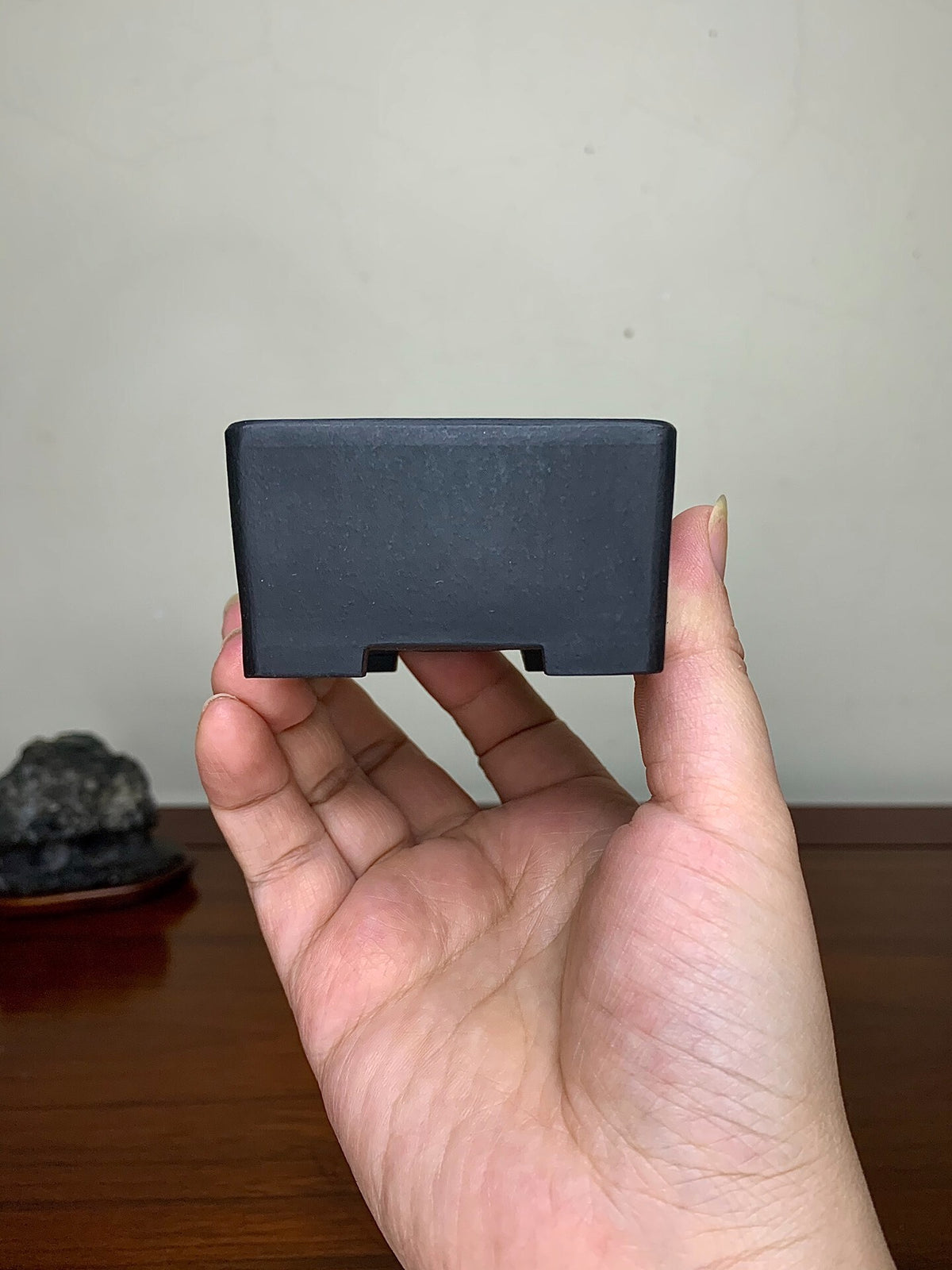 Kiso No Kawa Shuishi Cut-Foot Square Japanese Pot