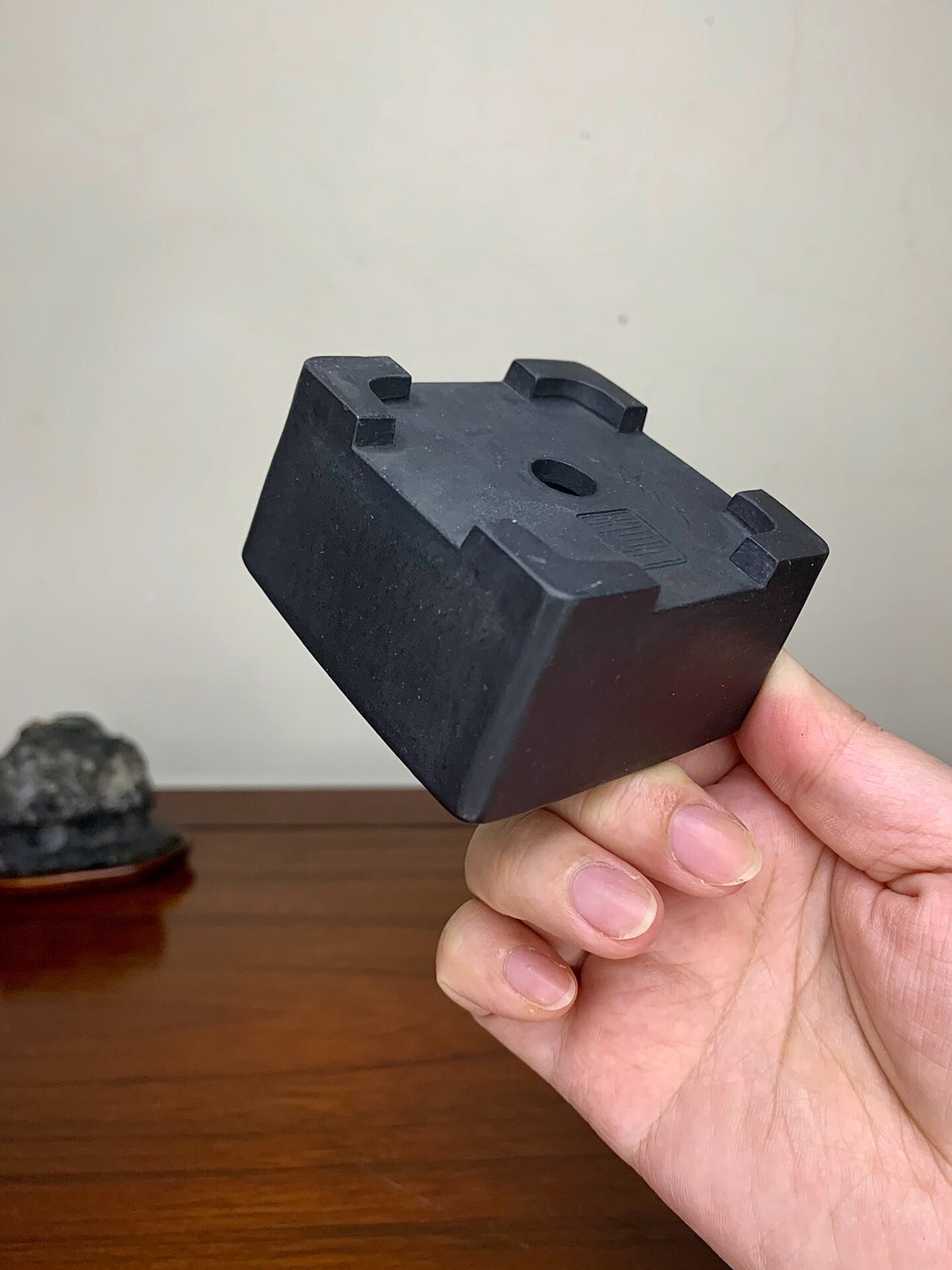 Kiso No Kawa Shuishi Cut-Foot Square Japanese Pot