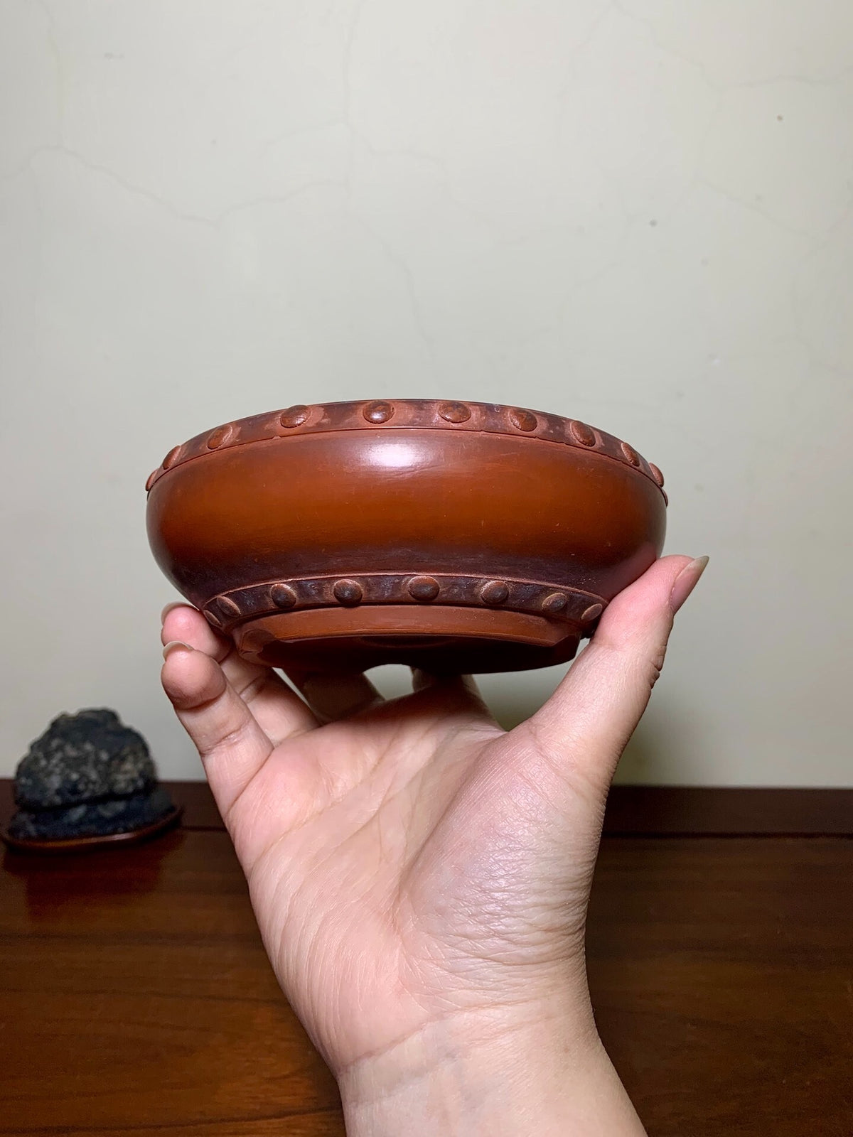 Shudei Double Studded Japanese Pot by Ryu Kou