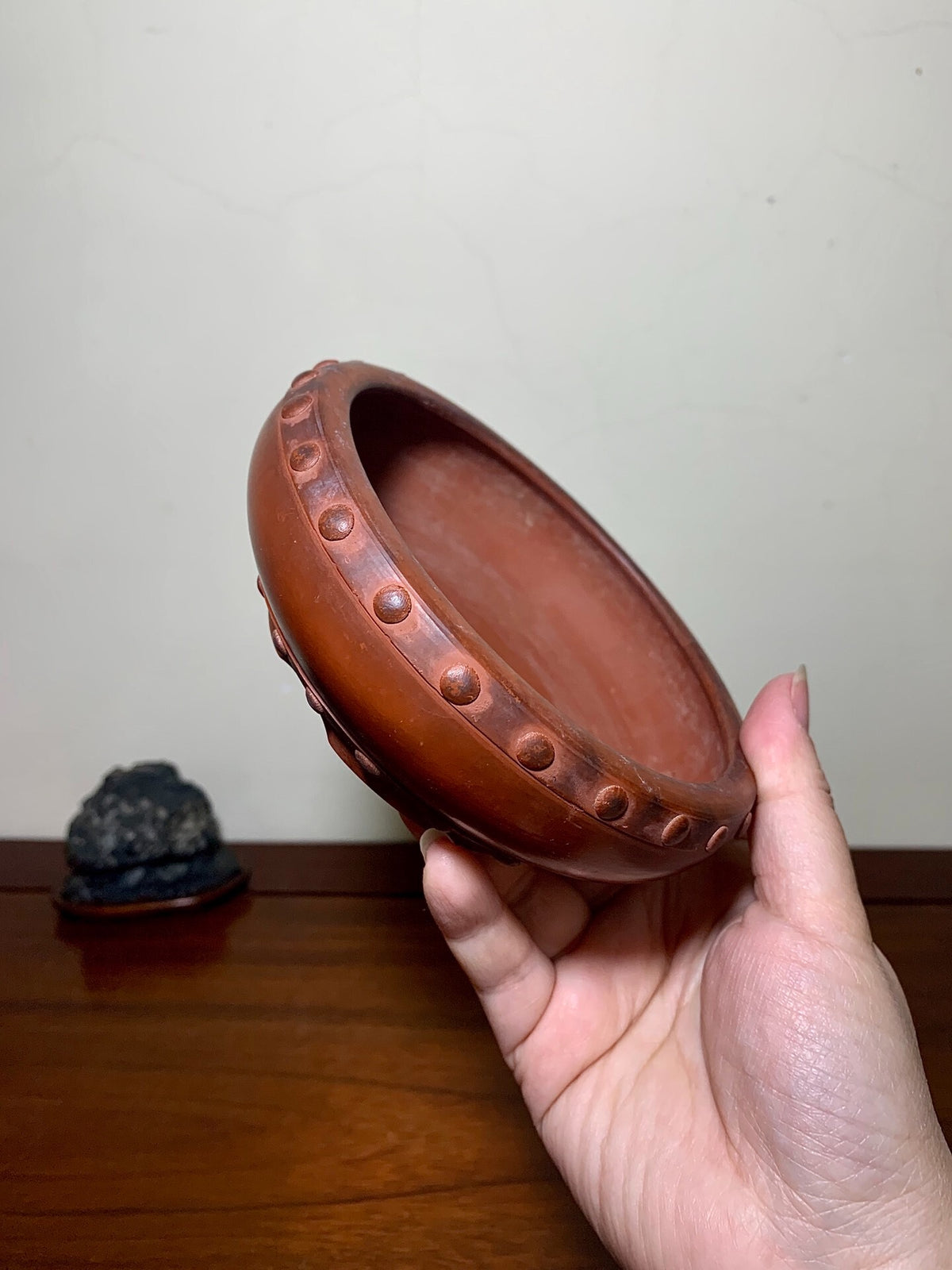 Shudei Double Studded Japanese Pot by Ryu Kou