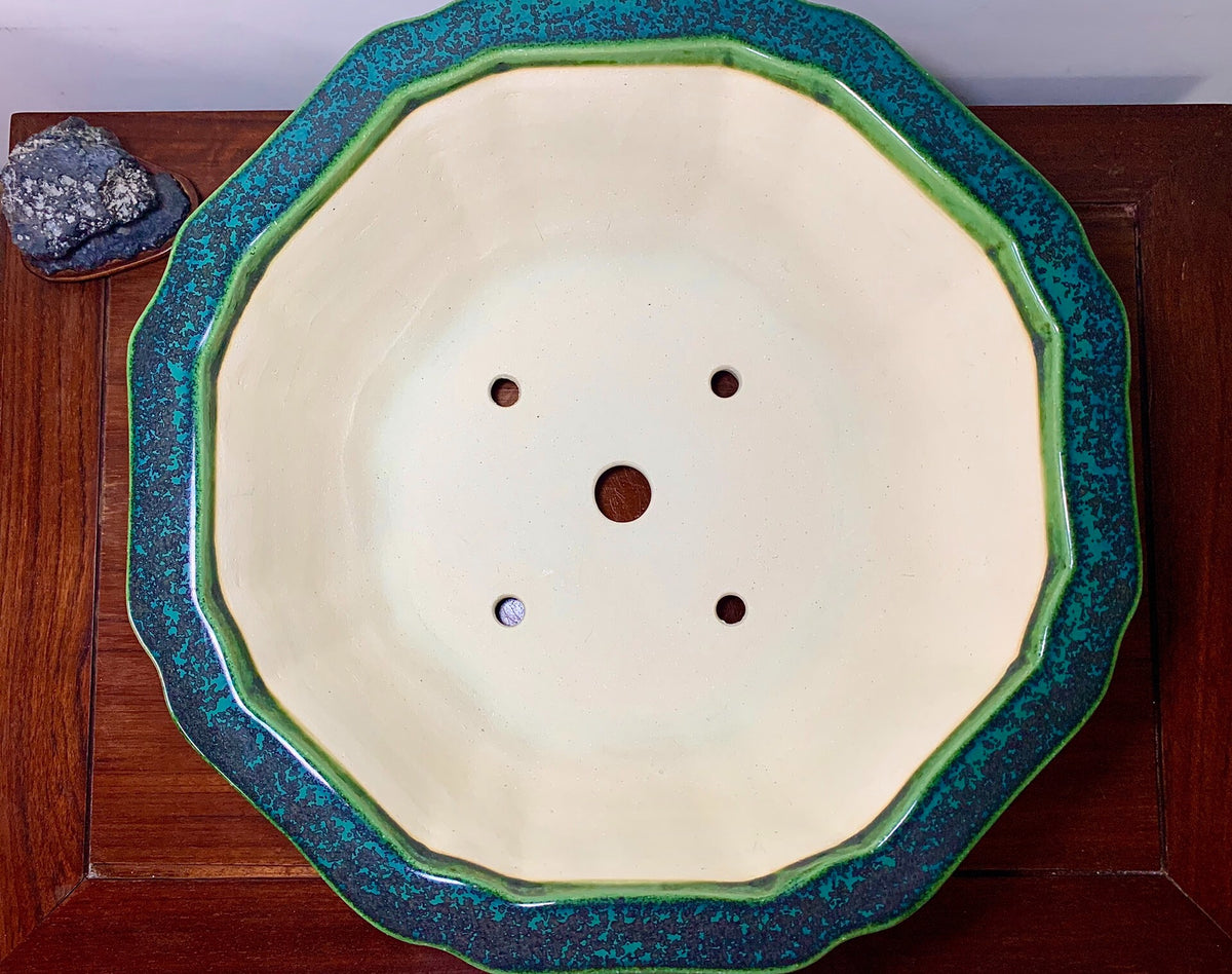 Hongyang Cloth-Textured Glaze Large Wheel Flower Japanese Pot