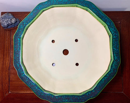 Hongyang Cloth-Textured Glaze Large Wheel Flower Japanese Pot