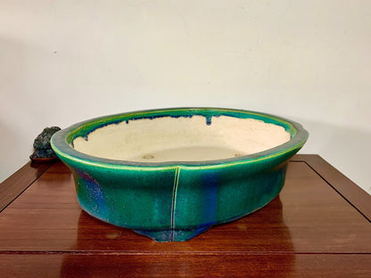 Sen Dai Kōyō Cloth-Textured Glaze Mokko Japanese Pot