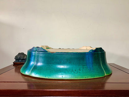 Sen Dai Kōyō Cloth-Textured Glaze Mokko Japanese Pot