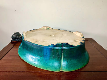 Sen Dai Kōyō Cloth-Textured Glaze Mokko Japanese Pot