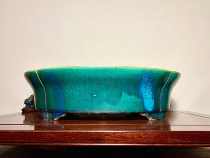 Sen Dai Kōyō Cloth-Textured Glaze Mokko Japanese Pot