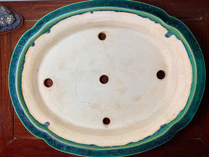 Sen Dai Kōyō Cloth-Textured Glaze Mokko Japanese Pot