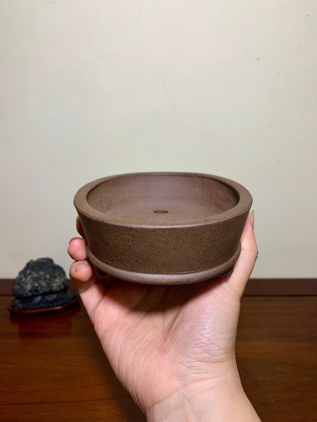Kozukuri Sōsen Cut-Foot Lower Band Oval Japanese Pot