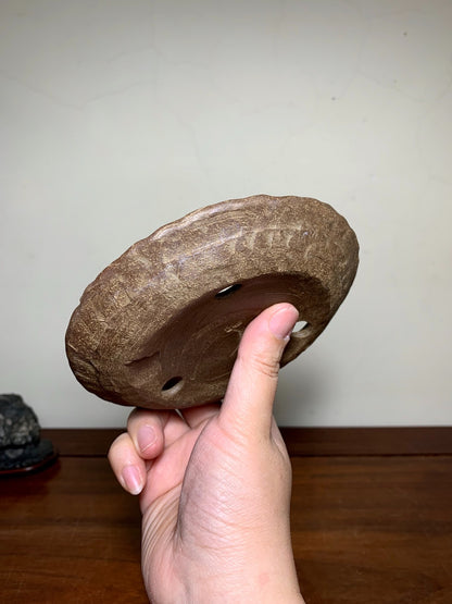 Man'kō Shūzan Hand-Pinched Round Pot
