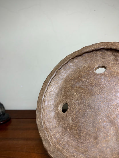 Man'kō Shūzan Hand-Pinched Round Pot