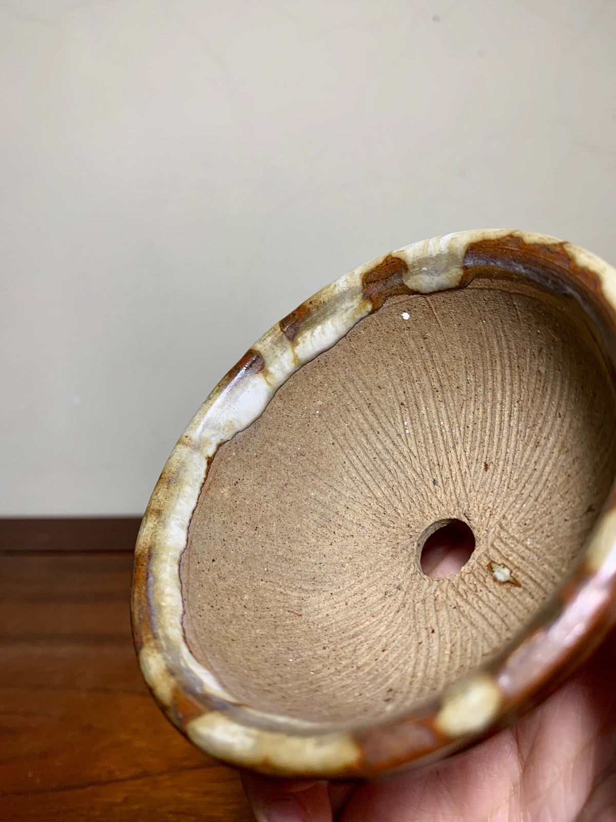 Konno Shinzan Copper-Red Glaze Kiln-Transmuted Round Pot