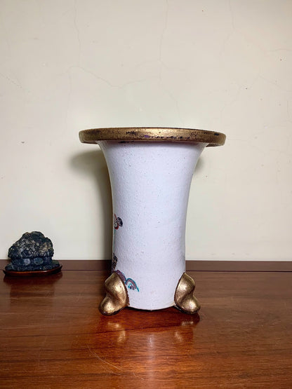 Gold-Enameled Seven Lucky Gods Omoto Pot