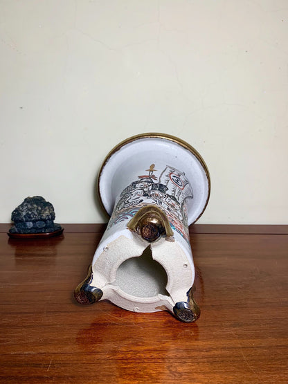 Gold-Enameled Seven Lucky Gods Omoto Pot