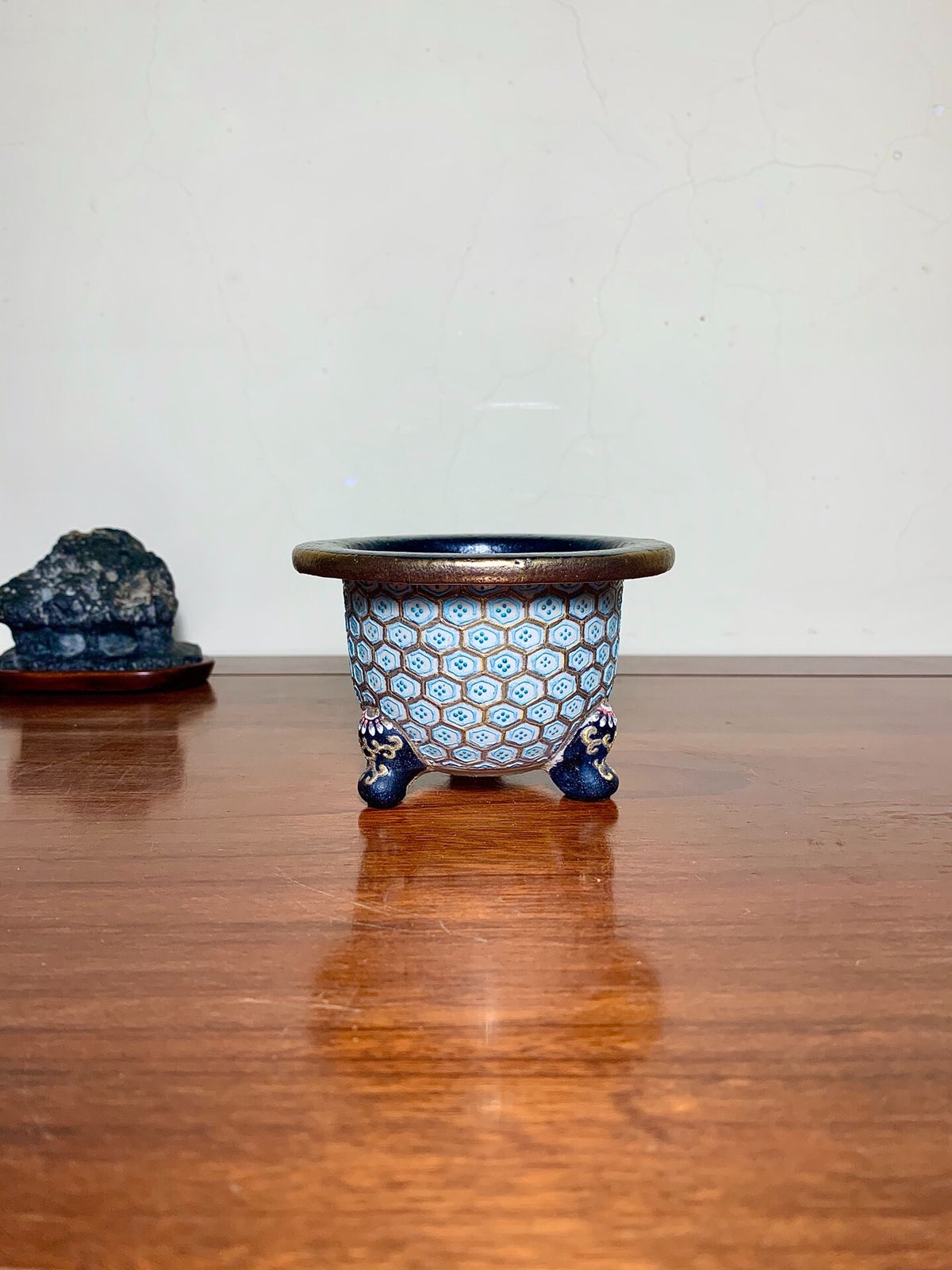 Shōsan, Enamelled Tortoiseshell Pattern, Omoto Pot