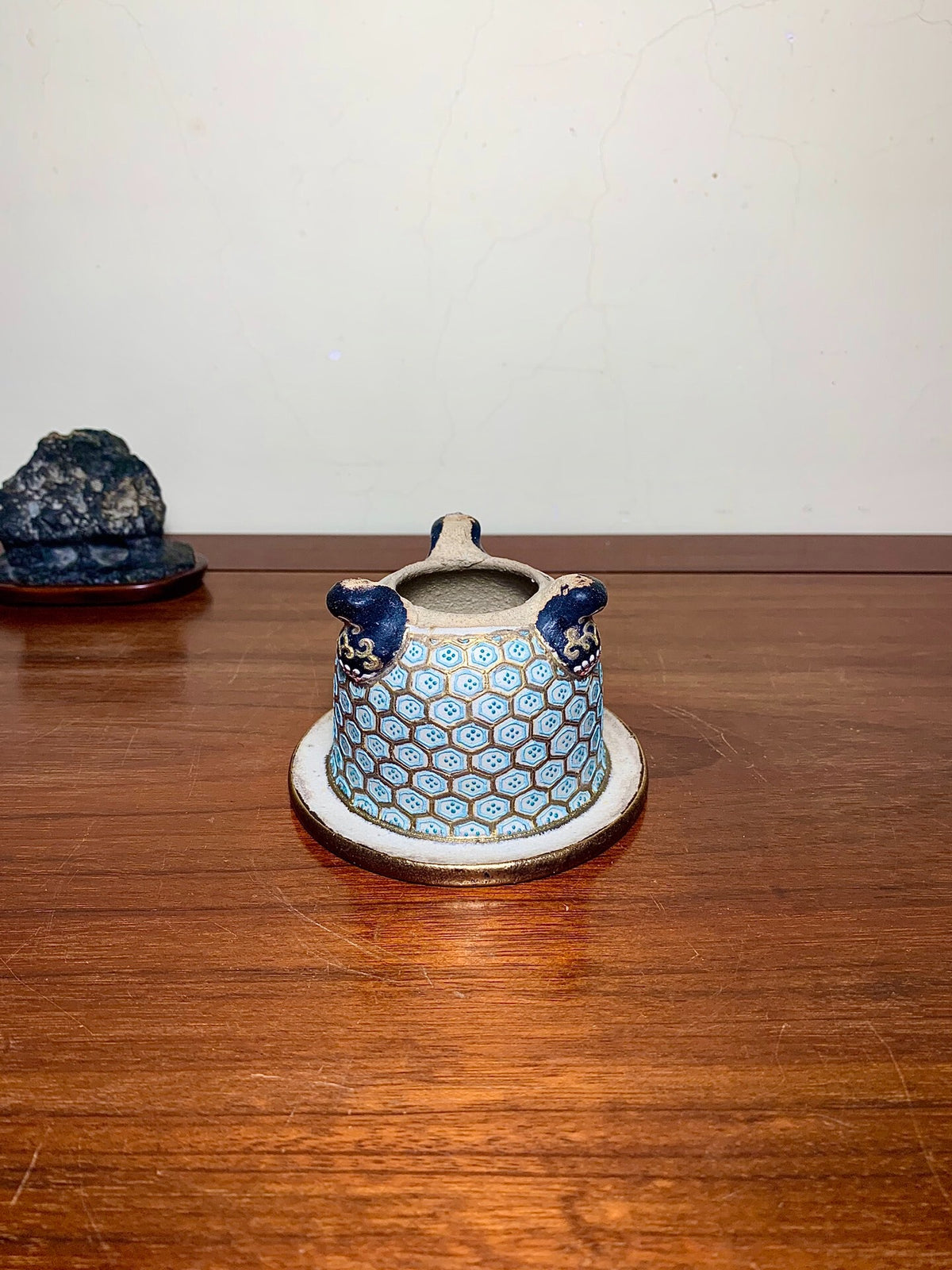 Shōsan, Enamelled Tortoiseshell Pattern, Omoto Pot