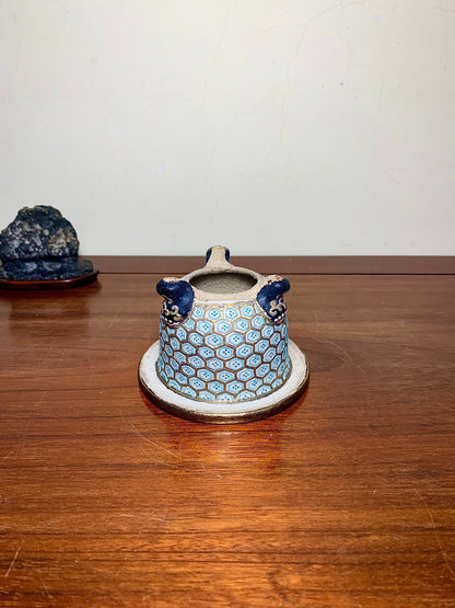 Shōsan, Enamelled Tortoiseshell Pattern, Omoto Pot