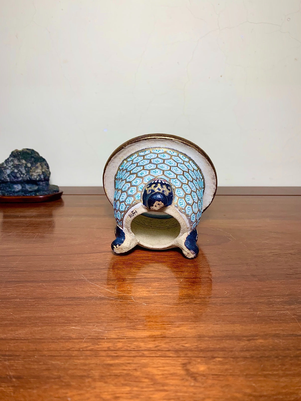 Shōsan, Enamelled Tortoiseshell Pattern, Omoto Pot
