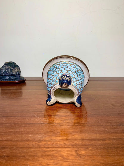 Shōsan, Enamelled Tortoiseshell Pattern, Omoto Pot