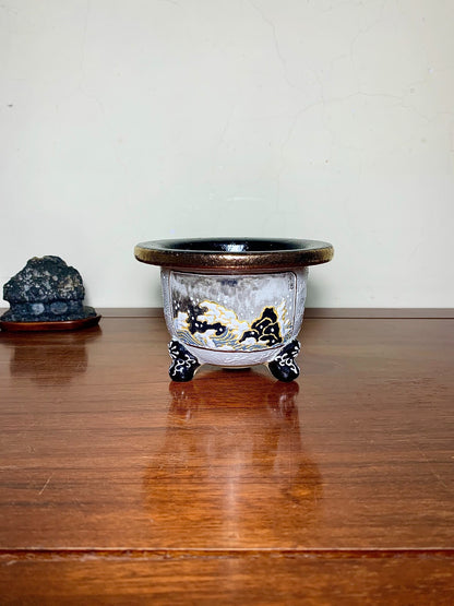 Double-Panel Painted with a Soaring Eagle, Omoto Pot by Tōen