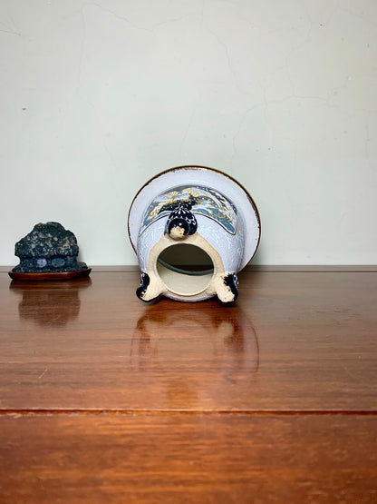 Double-Panel Painted with a Soaring Eagle, Omoto Pot by Tōen