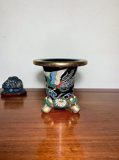 Rare Phoenix Design Omoto Pot by Ryūzan