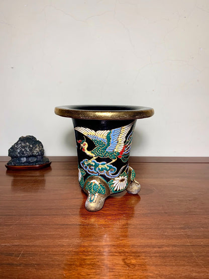 Rare Phoenix Design Omoto Pot by Ryūzan