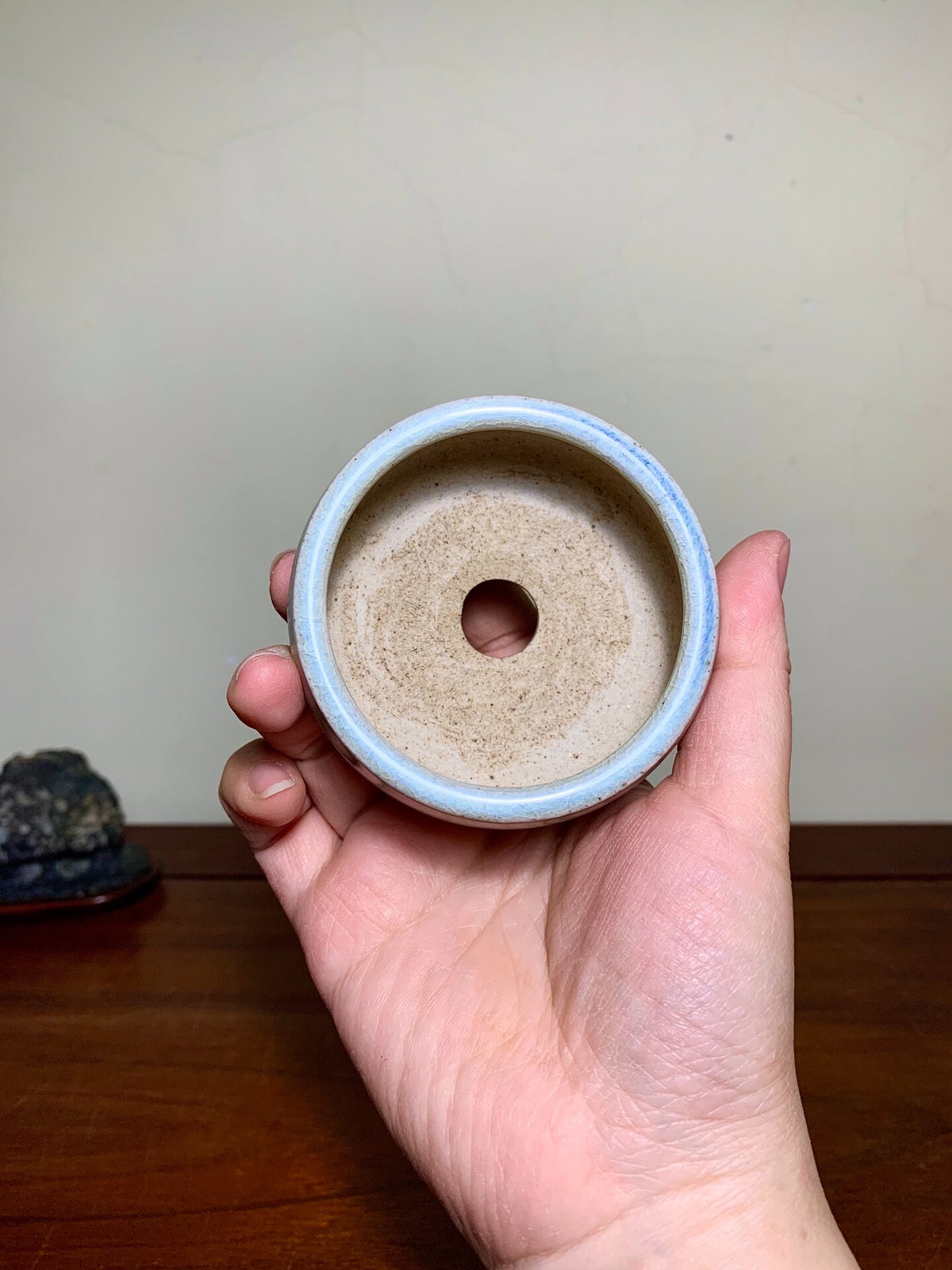 Man'kō Shūzan Shinsha Copper-Red Glaze Kiln-Transmuted Round Pot