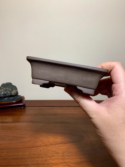 Tachibana Mitsuyuki, Outer Rim Lower Band Rectangular, Japanese Pot