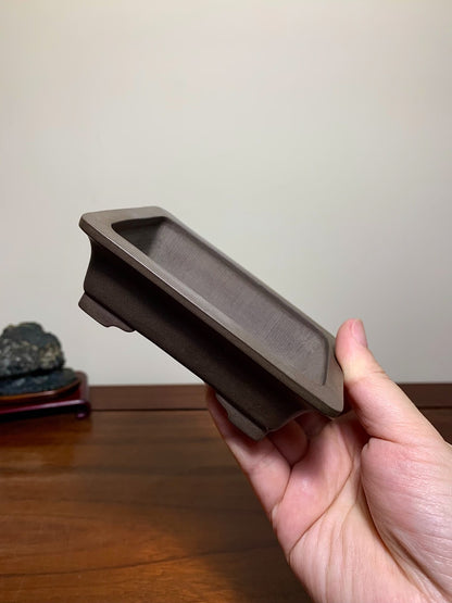 Tachibana Mitsuyuki, Outer Rim Lower Band Rectangular, Japanese Pot