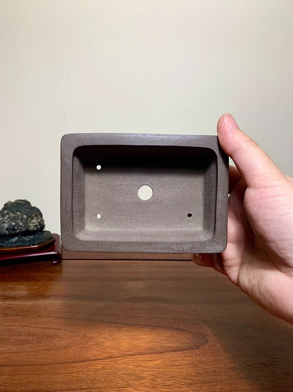 Tachibana Mitsuyuki, Outer Rim Lower Band Rectangular, Japanese Pot