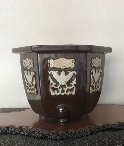 Republic-Era Soy Sauce Glaze Pot, Japanese Return-Flow Republic Glaze Pot