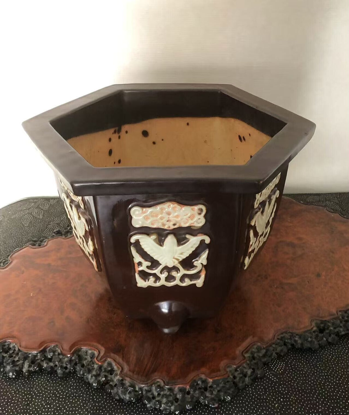 Republic-Era Soy Sauce Glaze Pot, Japanese Return-Flow Republic Glaze Pot