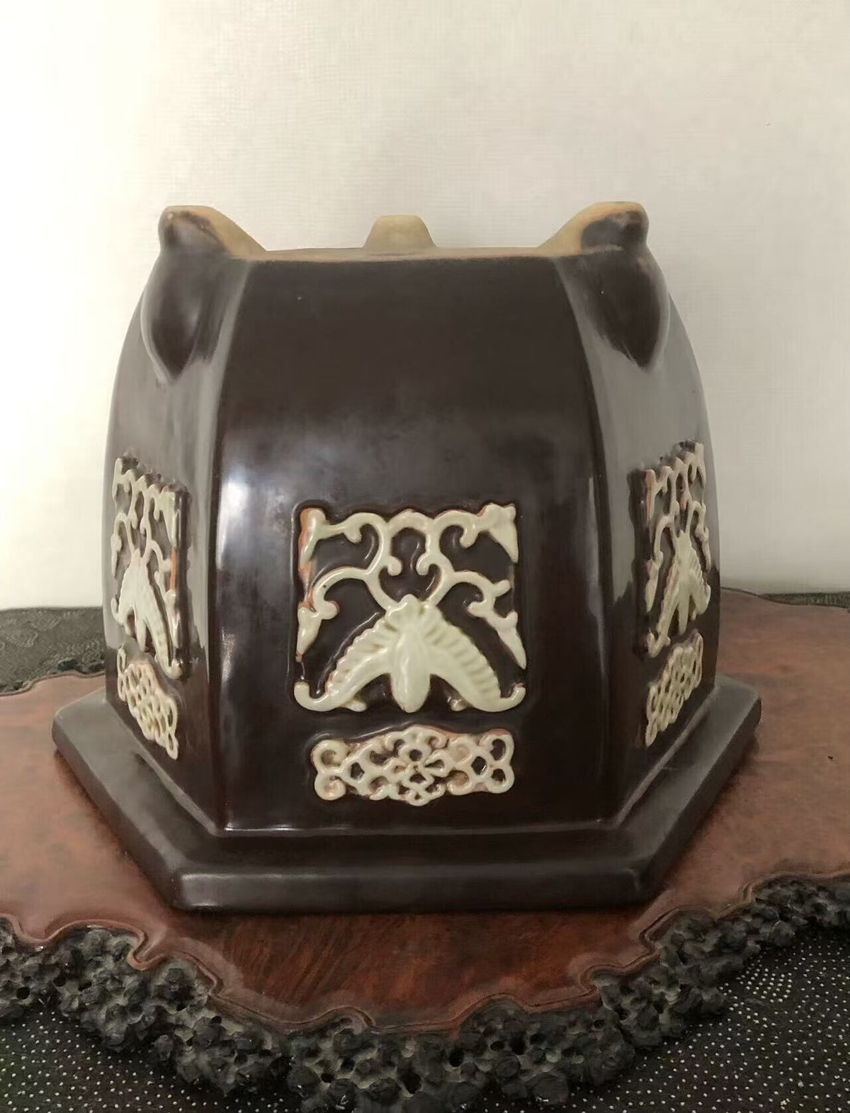 Republic-Era Soy Sauce Glaze Pot, Japanese Return-Flow Republic Glaze Pot