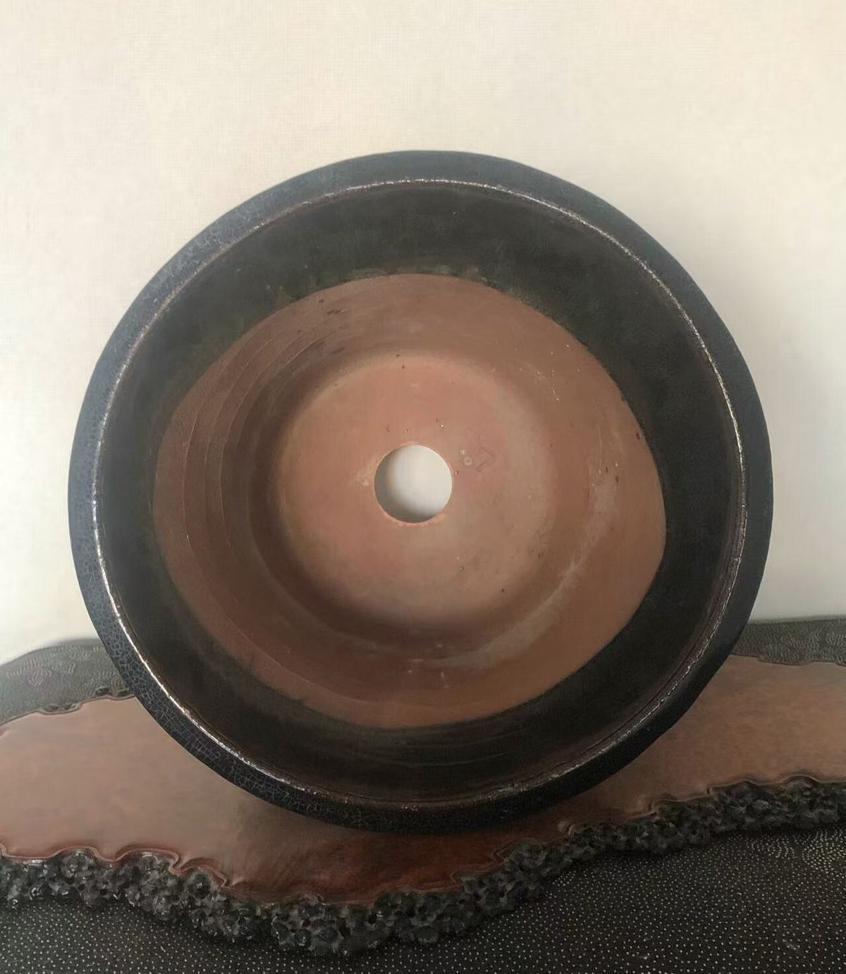 Man'ei Kiln Japanese Antique Glazed Pot