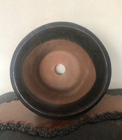 Man'ei Kiln Japanese Antique Glazed Pot