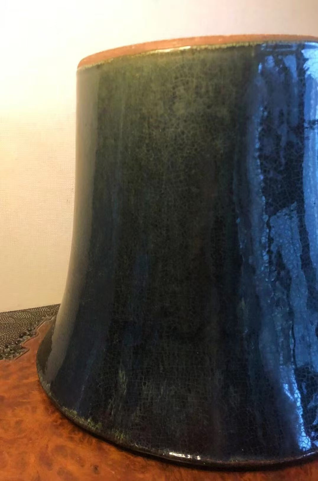 Man'ei Kiln Japanese Antique Glazed Pot