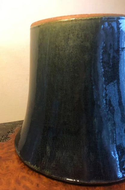 Man'ei Kiln Japanese Antique Glazed Pot
