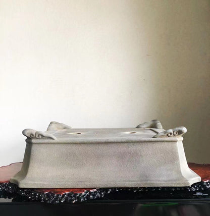 Matsuzumi-Yaki Yamano Aki Outer Rim Rectangular Japanese-Style Pot
