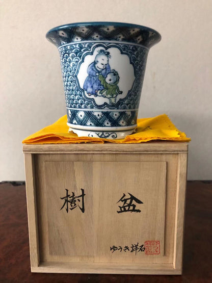 Shou Seki Five-Color Japanese Bonsai Pot