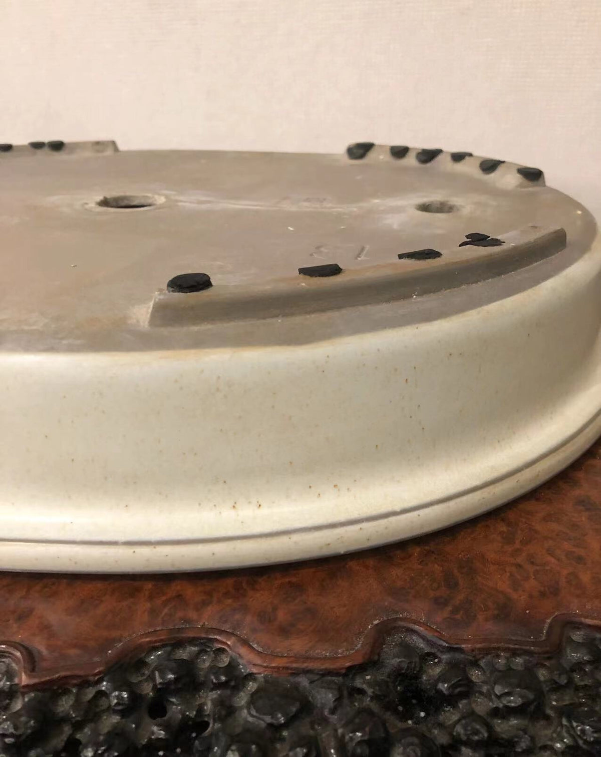 Shoden Masanori Outer Rim Oval Open Mouth Japanese Name Pot