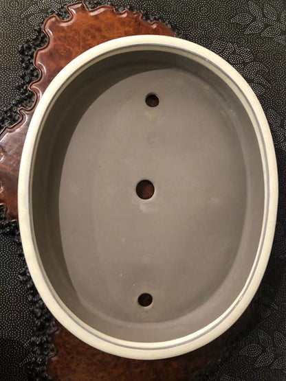 Shoden Masanori Outer Rim Oval Open Mouth Japanese Name Pot
