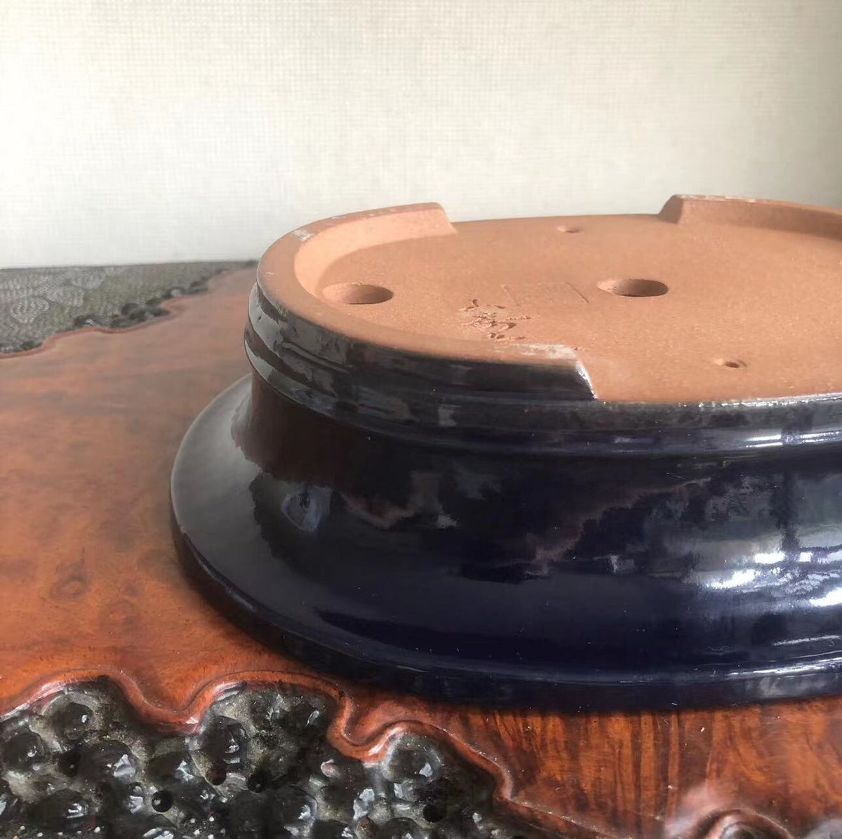 Fired in Kiln, Japanese-Style Bonsai Pot by Yamafusa