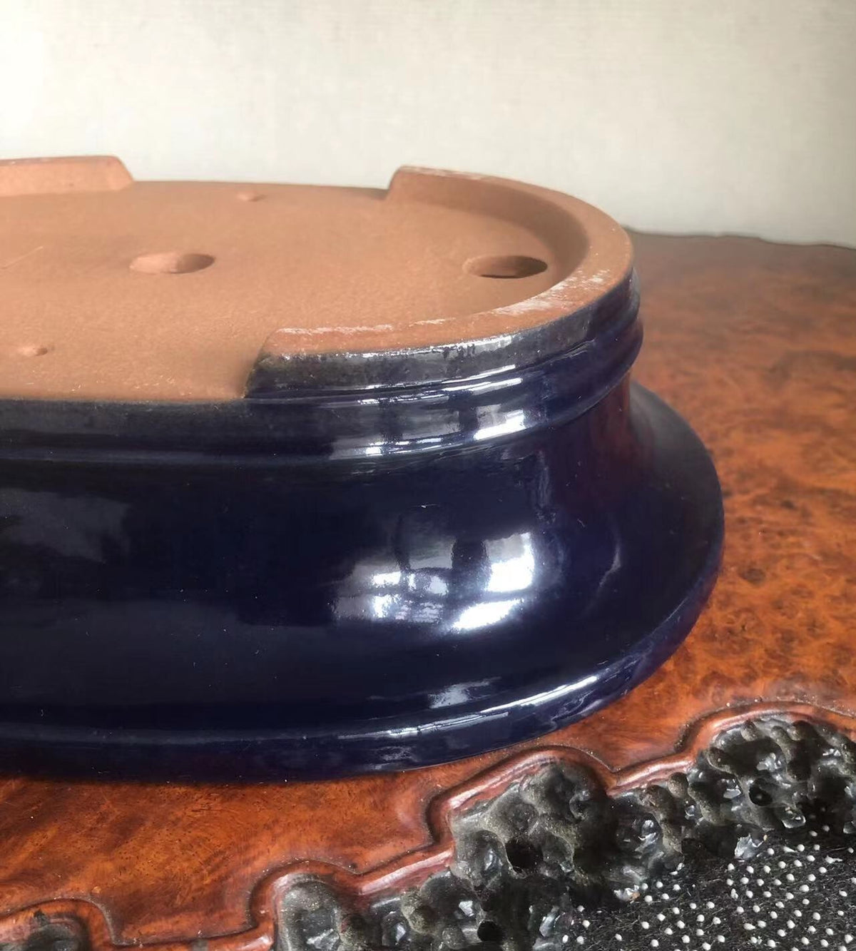 Fired in Kiln, Japanese-Style Bonsai Pot by Yamafusa